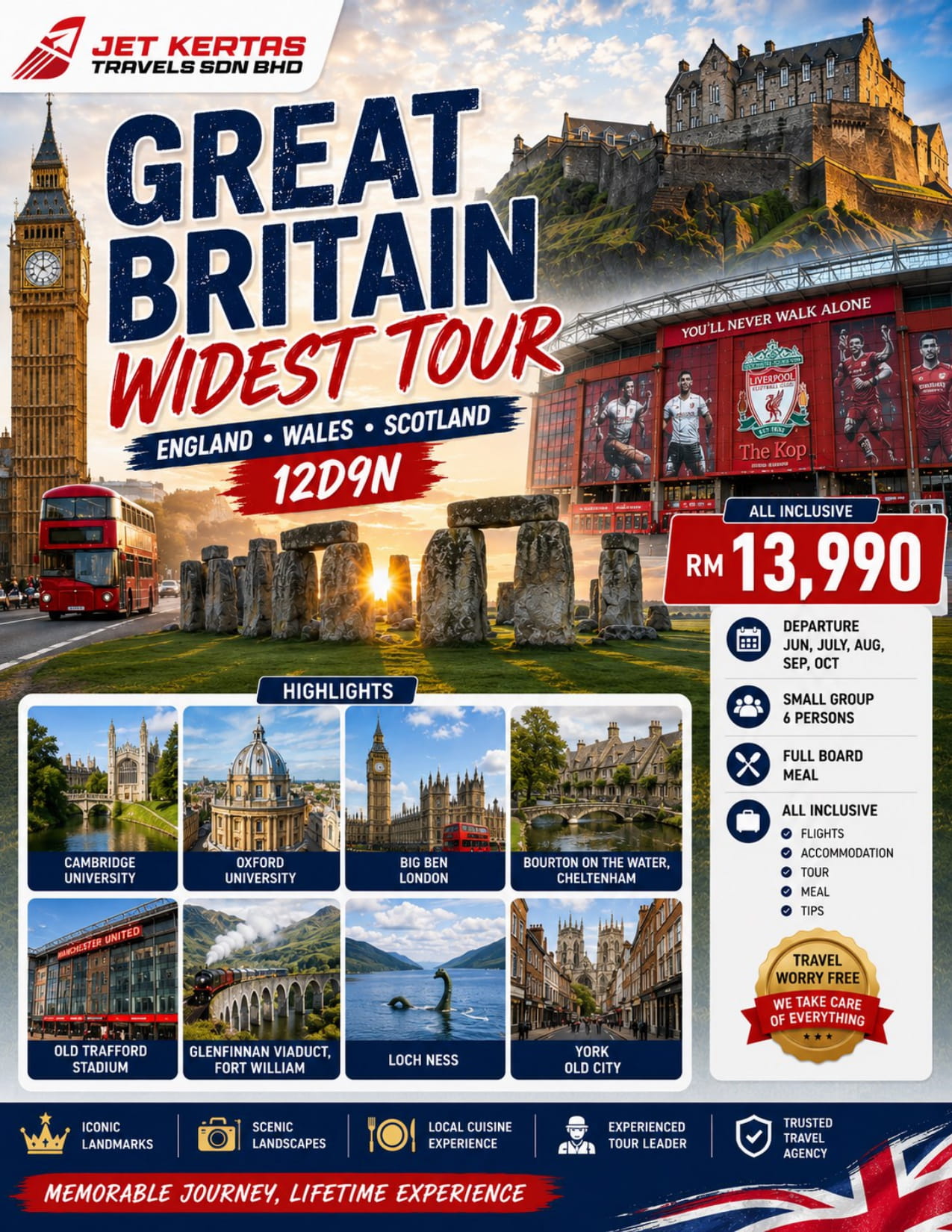 Great Britain Tour 12D9N England - Wales - Scotland
