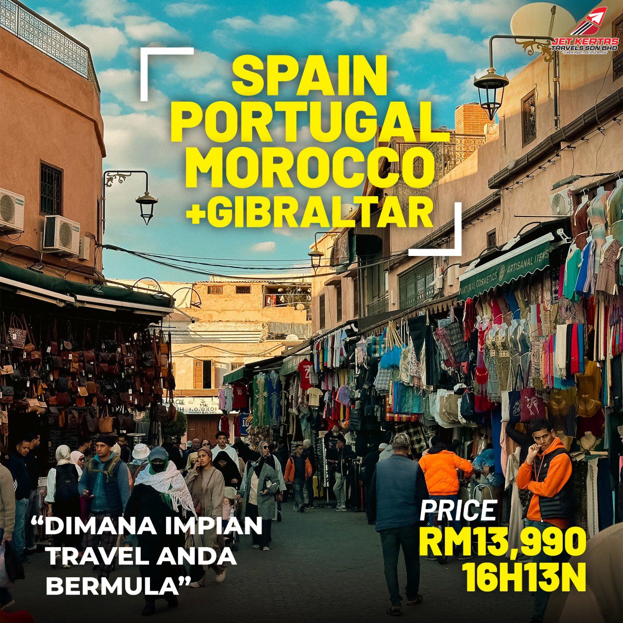 Sepanyol Portugis Maghribi + Gibraltar (4 Negara) 16D13N